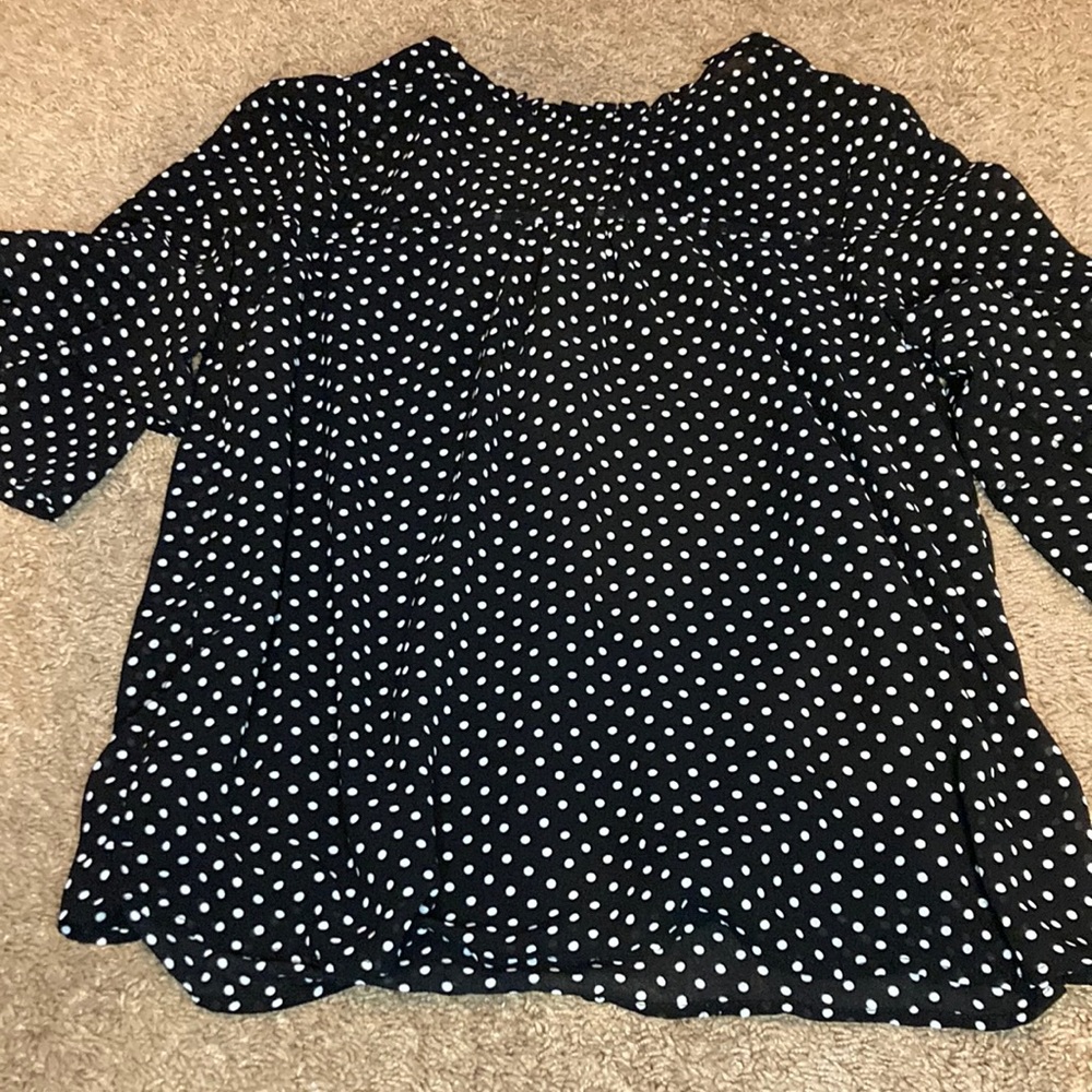 Black and white blouse